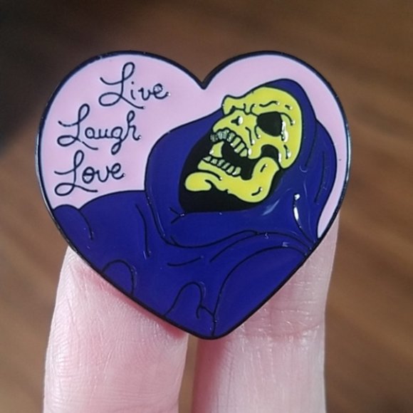 Jewelry - *2 for $13* Live Laugh Love Skeletor He-Man Pin